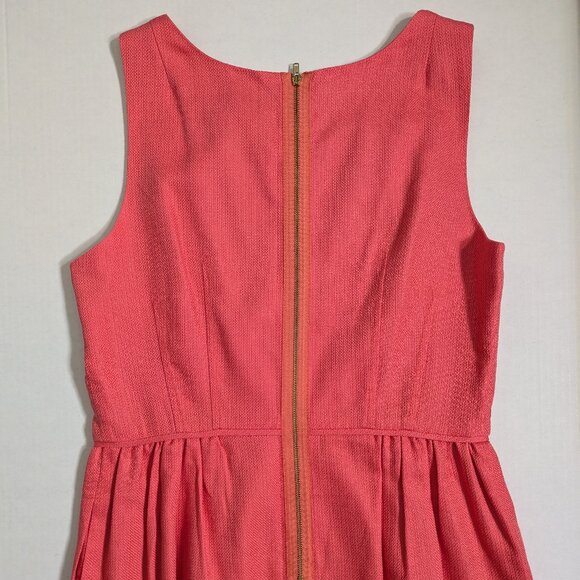 NWT J. Crew Textured Cotton/Modal Neon Rose Dress Size 8 - Picture 7 of 12